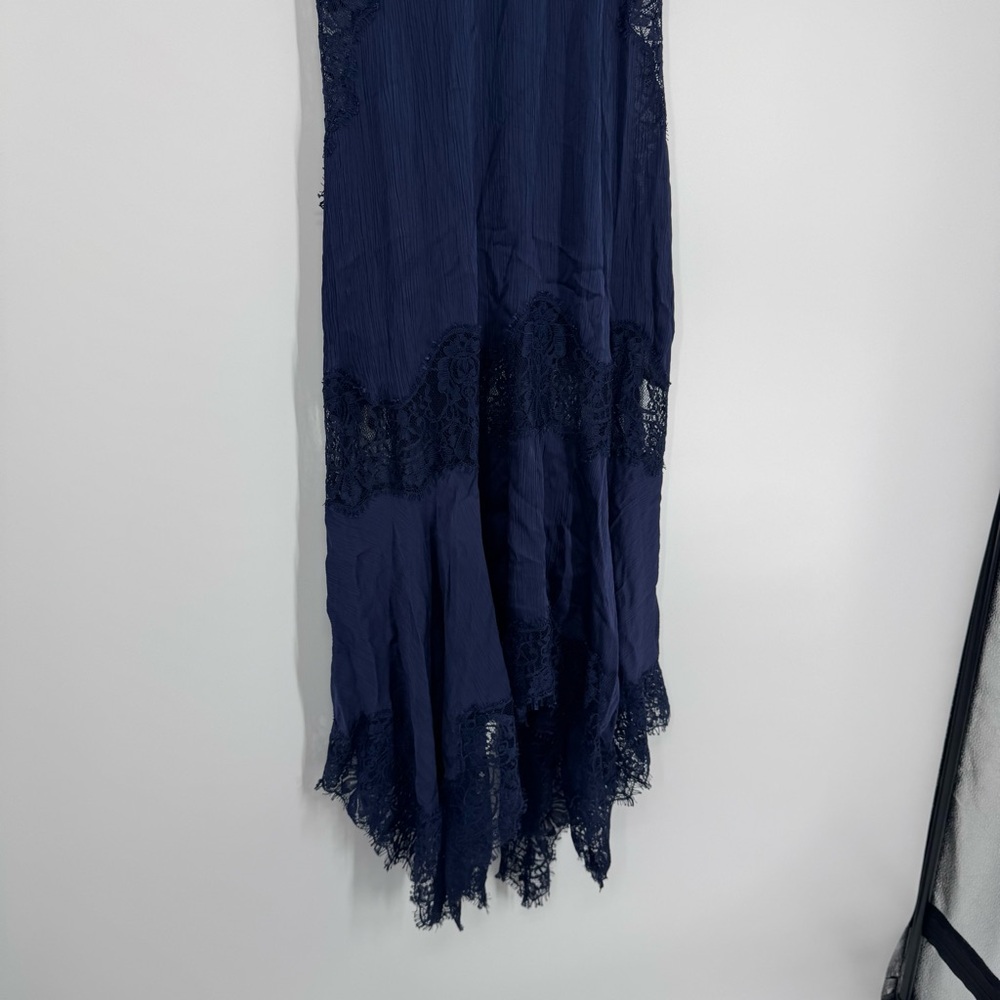 Free People Navy Blue Lace Maxi Dress - Picture 4 of 12